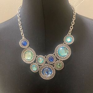 Vintage St. Thomas Spring Circle Multi-Color Medallion necklace